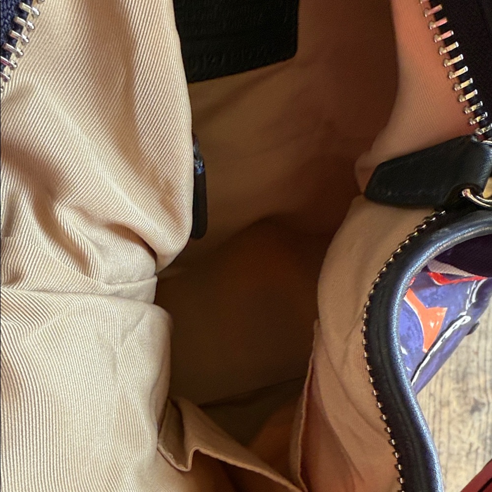 Coach Blue and Red Patterned Shoulder Bag - Picture 5 of 5